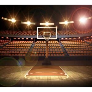 Basketball Court Backdrop,5 x 7, Basketball Photo Theme Party Birthday